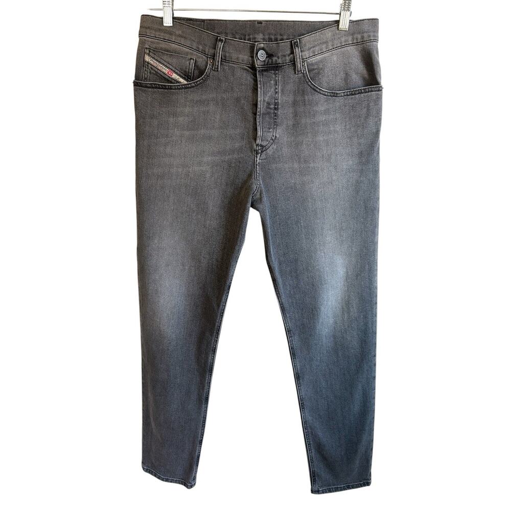 Diesel 2005 D-Fining Mens Jeans 33x34 Gray Stretch Slim Tapered Designer